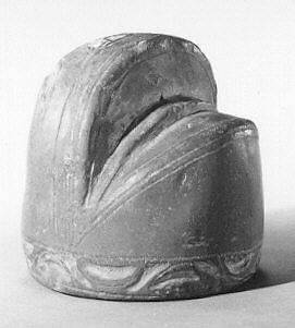 Chess Piece, King, Terracotta; incised