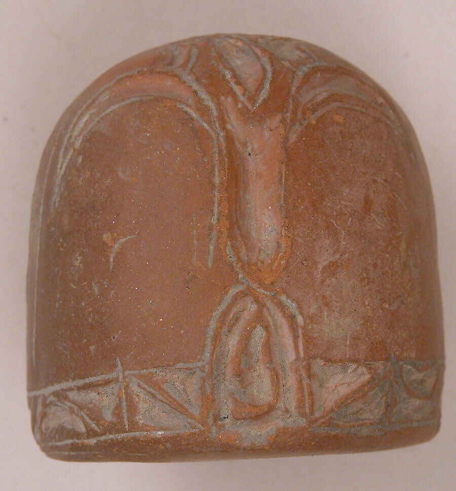 Chess Piece, King, Terracotta; incised