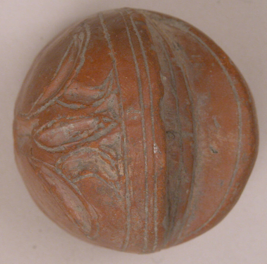Chess Piece, King, Terracotta; incised