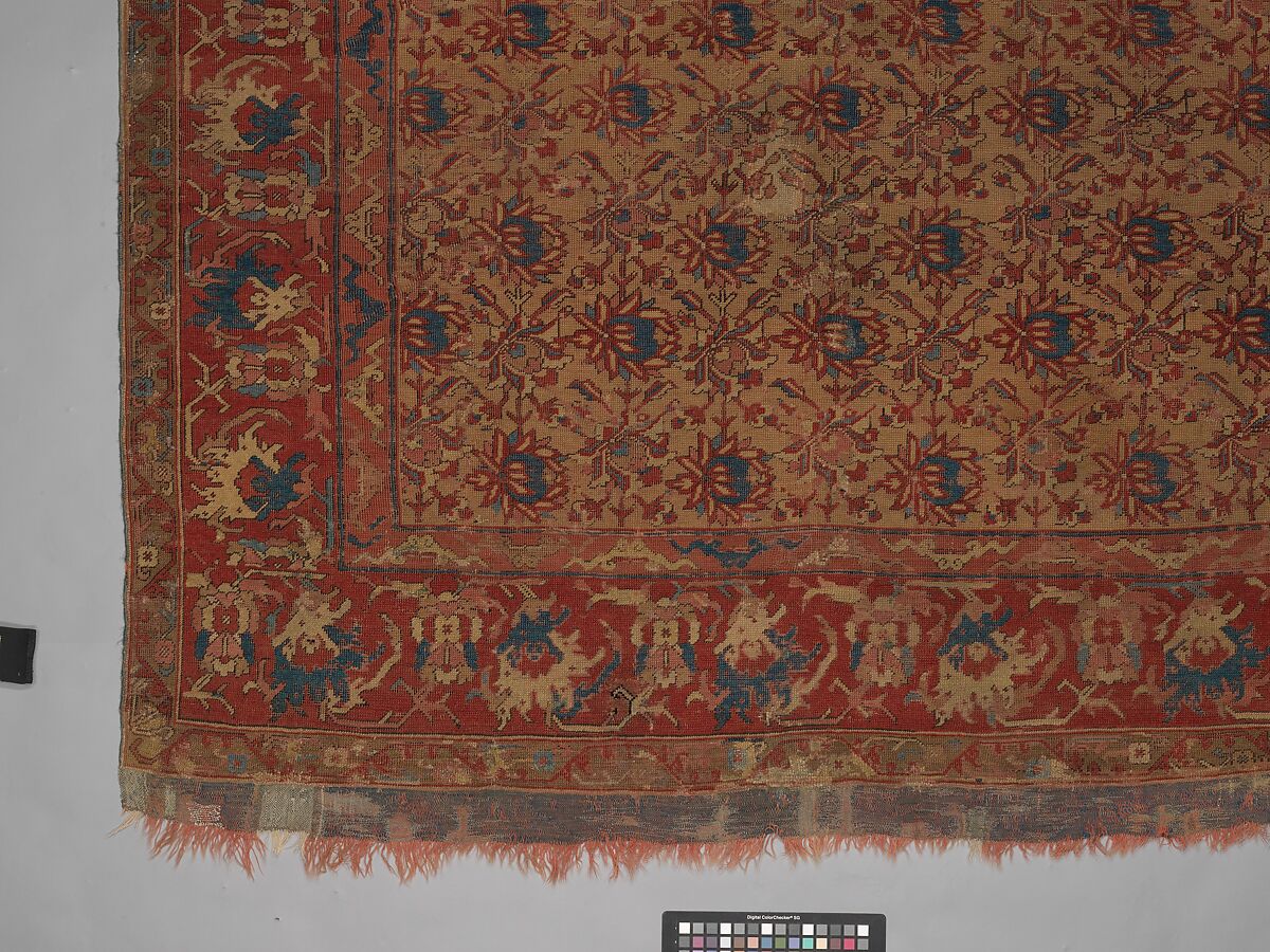 Carpet, Wool (warp, weft, and pile); symmetrically knotted pile