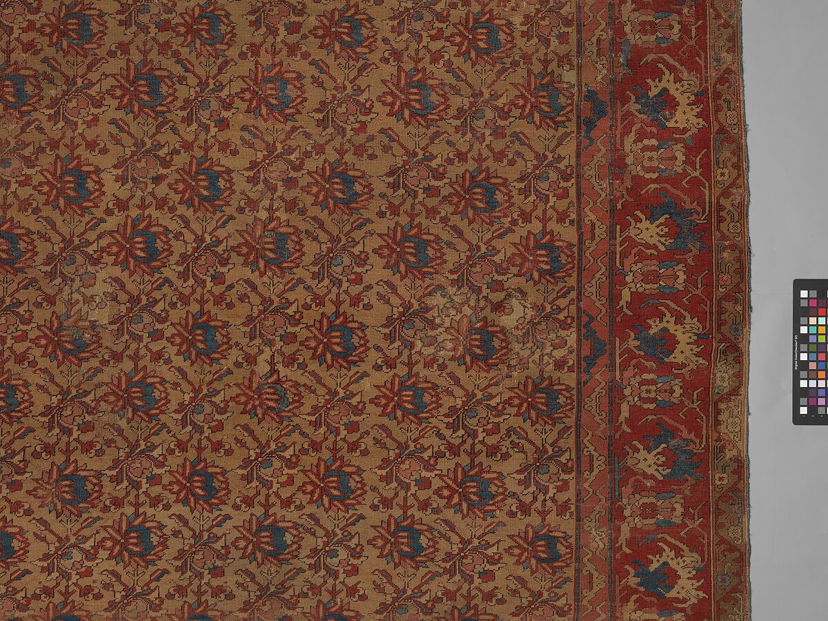 Carpet, Wool (warp, weft, and pile); symmetrically knotted pile