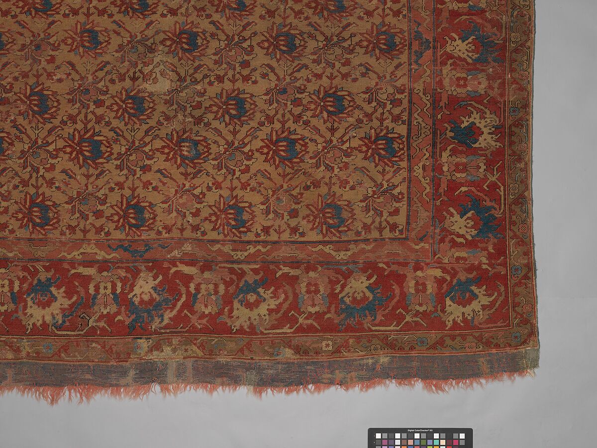 Carpet, Wool (warp, weft, and pile); symmetrically knotted pile