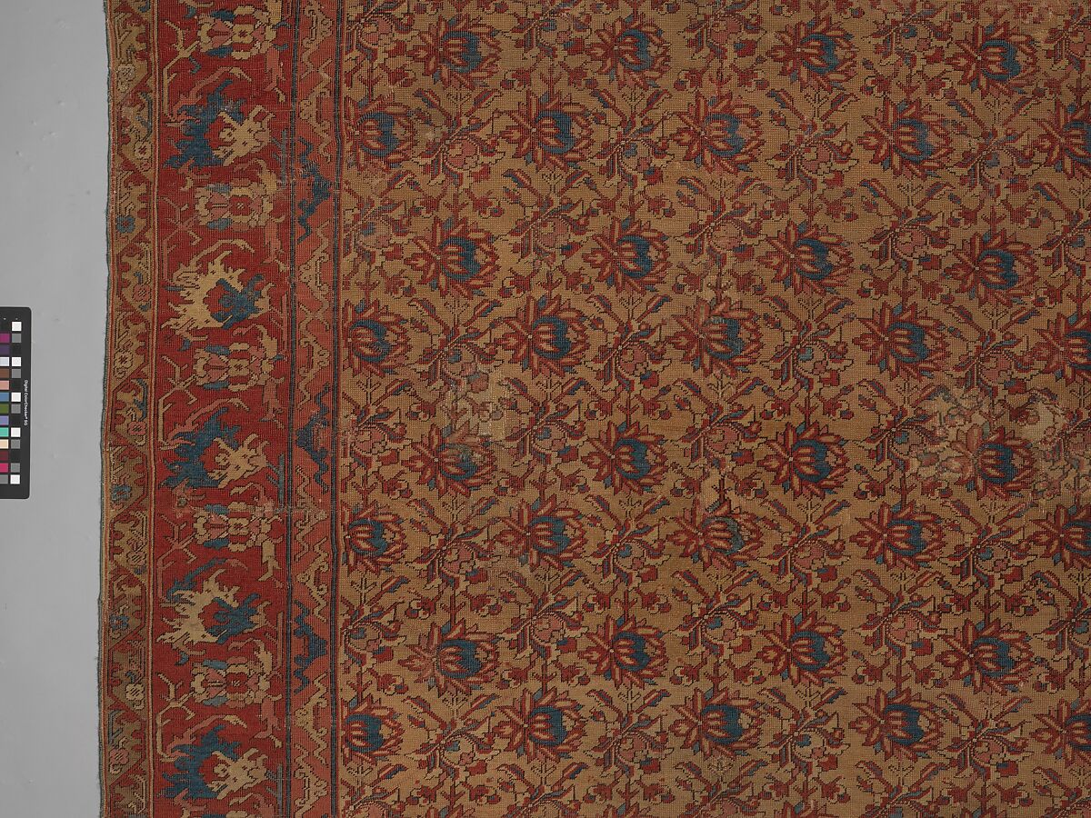 Carpet, Wool (warp, weft, and pile); symmetrically knotted pile