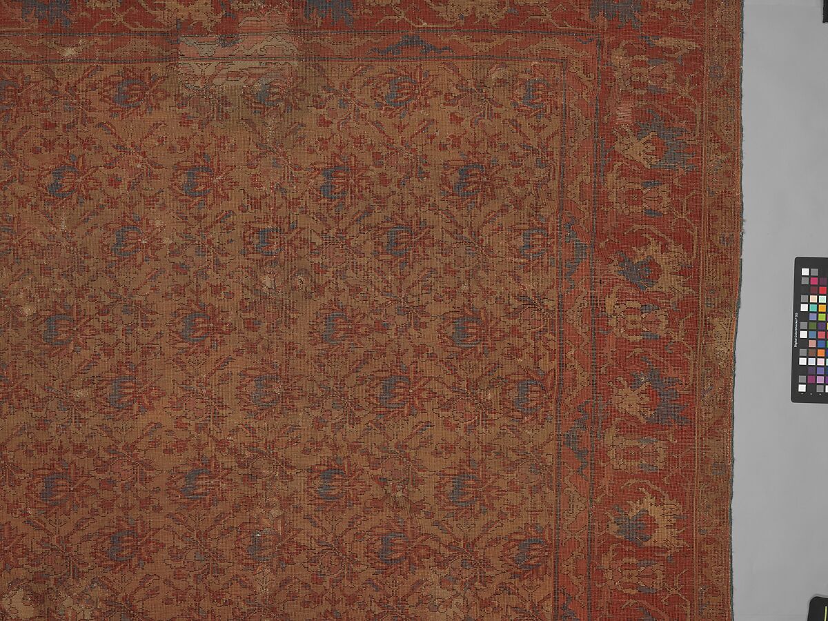 Carpet, Wool (warp, weft, and pile); symmetrically knotted pile