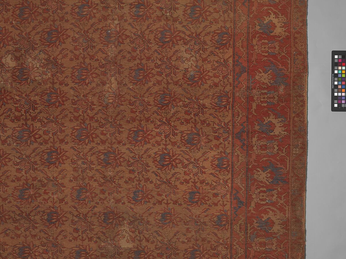 Carpet, Wool (warp, weft, and pile); symmetrically knotted pile