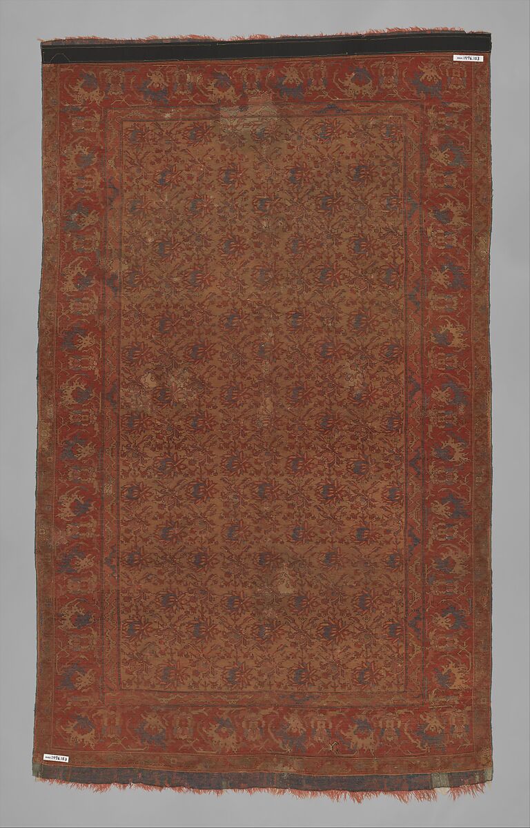 Carpet, Wool (warp, weft, and pile); symmetrically knotted pile