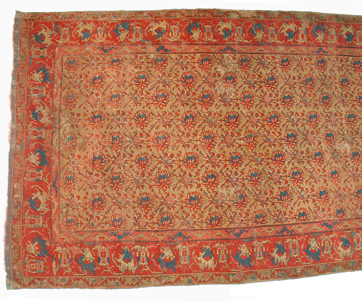 Carpet, Wool (warp, weft, and pile); symmetrically knotted pile