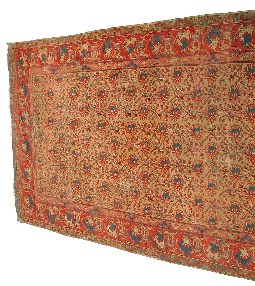 Carpet, Wool (warp, weft, and pile); symmetrically knotted pile