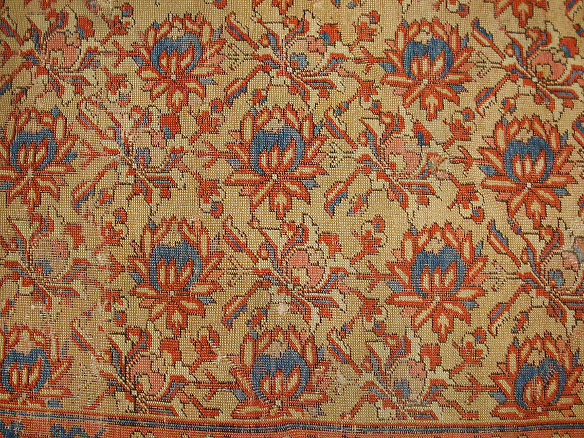 Carpet, Wool (warp, weft, and pile); symmetrically knotted pile