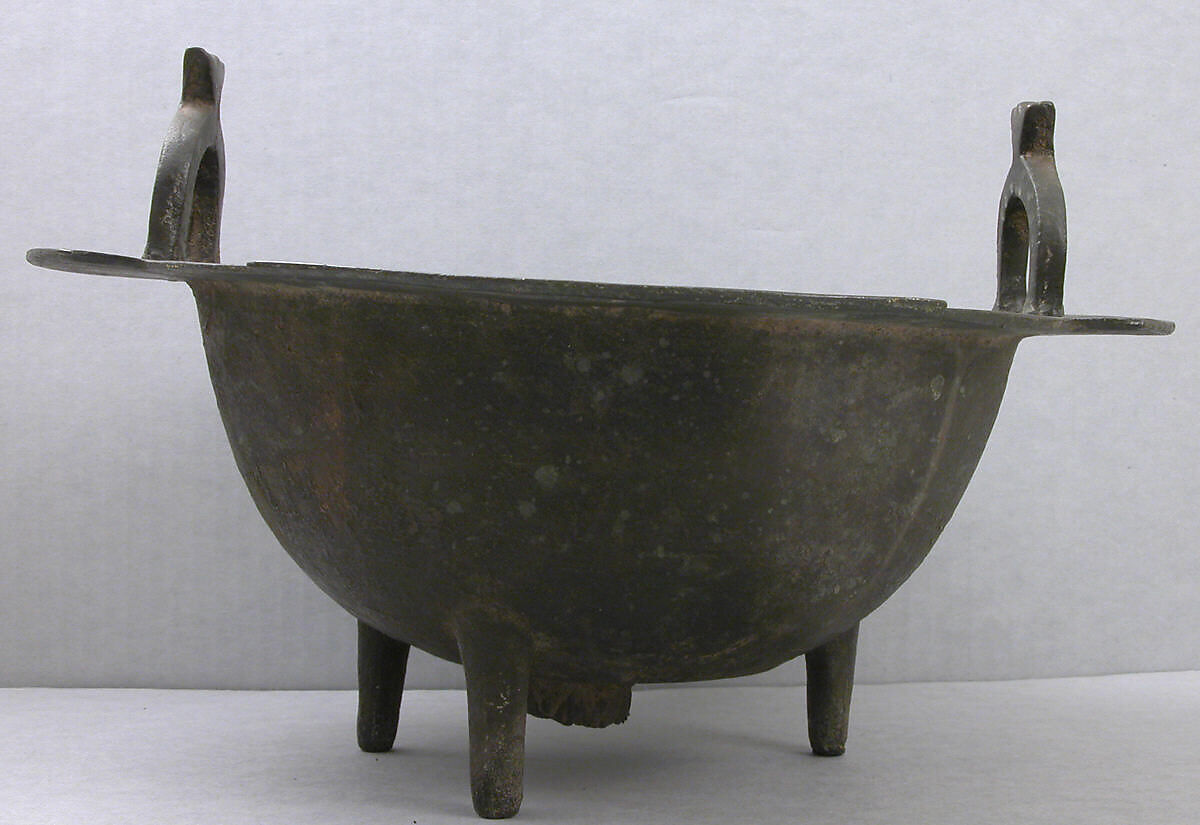 Cauldron, Brass; cast and incised