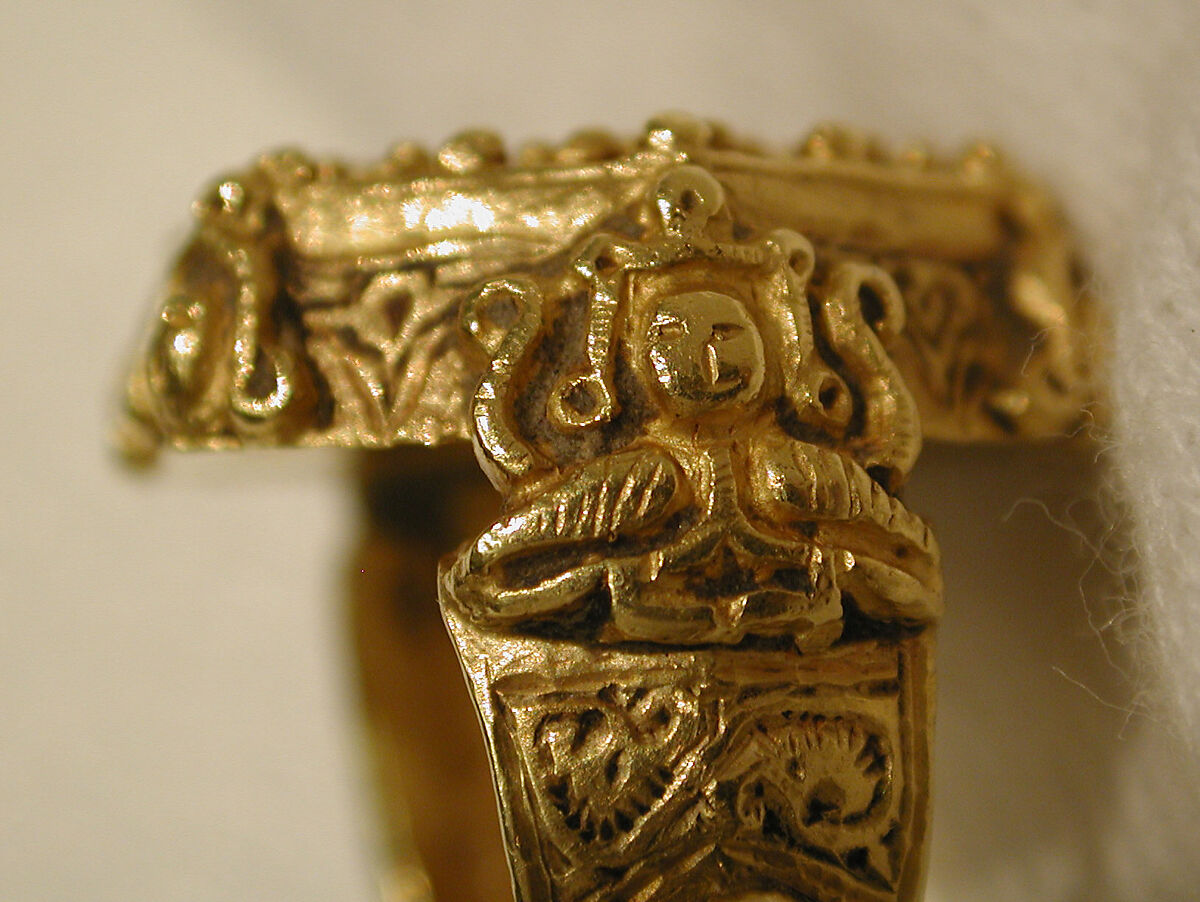 Ring, Gold; cast, engraved, granulation