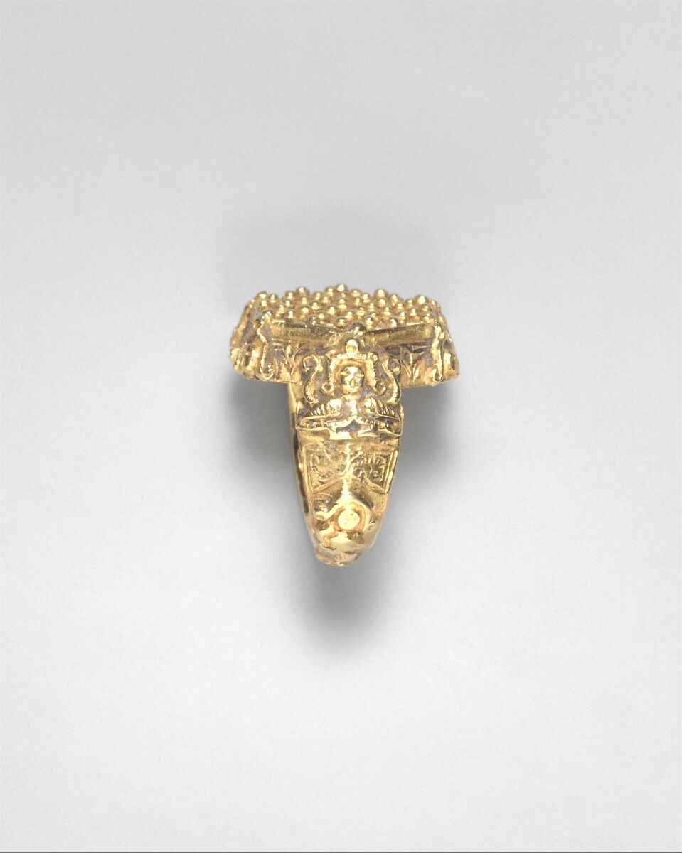 Ring, Gold; cast, engraved, granulation