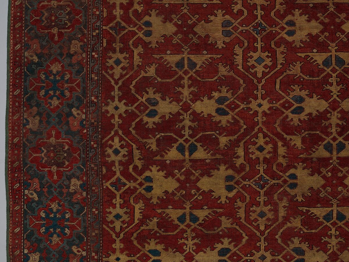 "Lotto" Carpet, Wool (warp, weft, and pile); symmetrically knotted pile