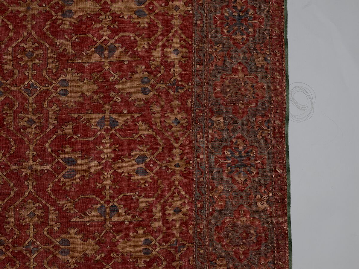 "Lotto" Carpet, Wool (warp, weft, and pile); symmetrically knotted pile