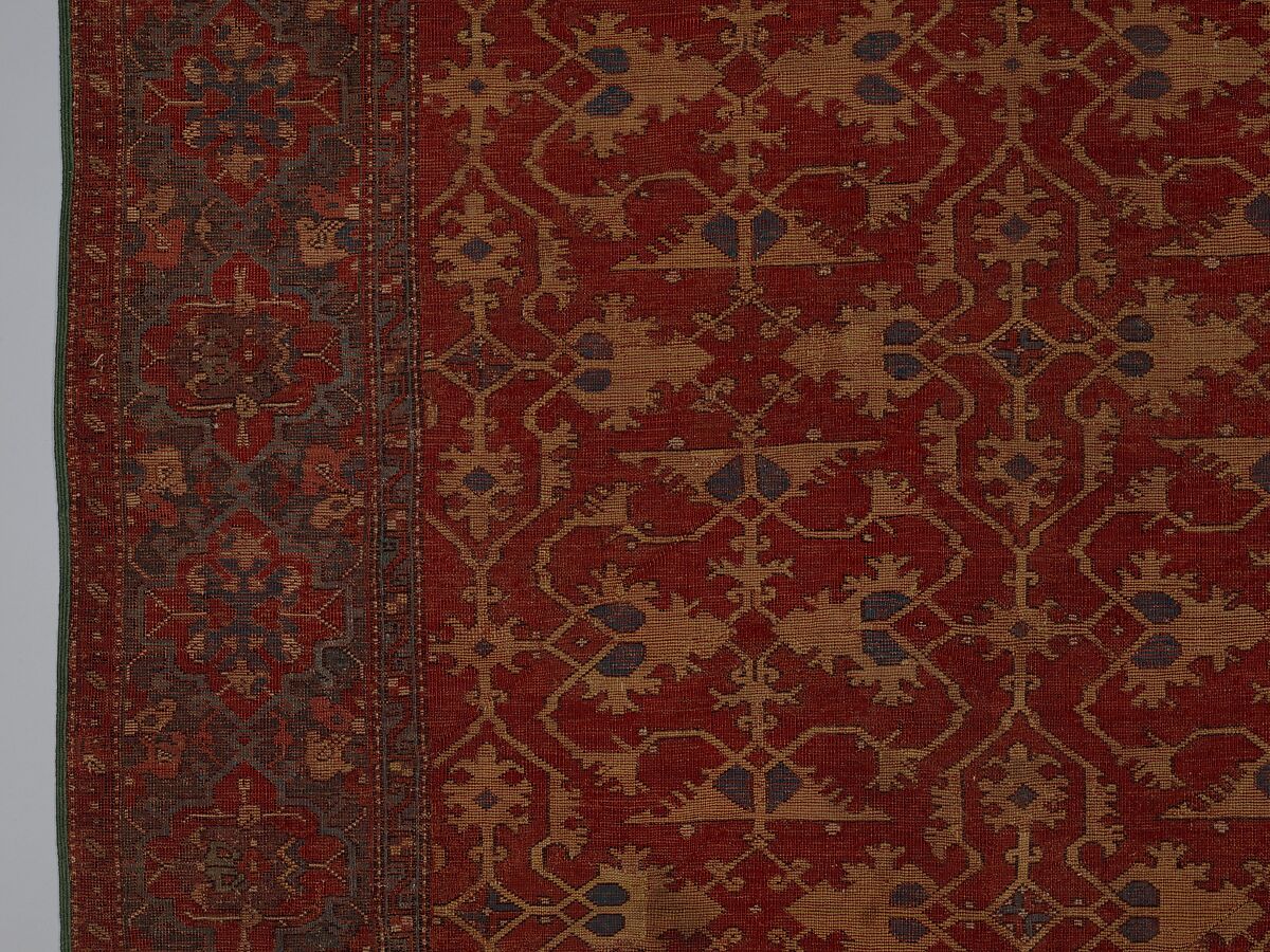 "Lotto" Carpet, Wool (warp, weft, and pile); symmetrically knotted pile