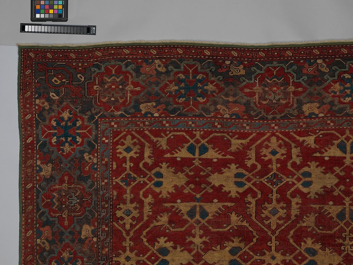 "Lotto" Carpet, Wool (warp, weft, and pile); symmetrically knotted pile