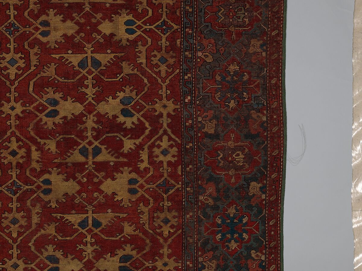 "Lotto" Carpet, Wool (warp, weft, and pile); symmetrically knotted pile