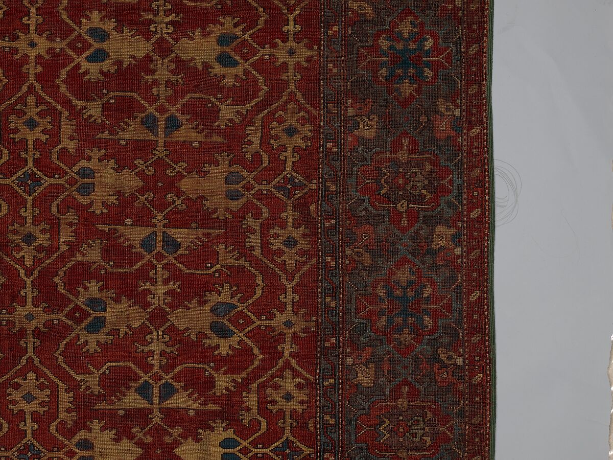 "Lotto" Carpet, Wool (warp, weft, and pile); symmetrically knotted pile