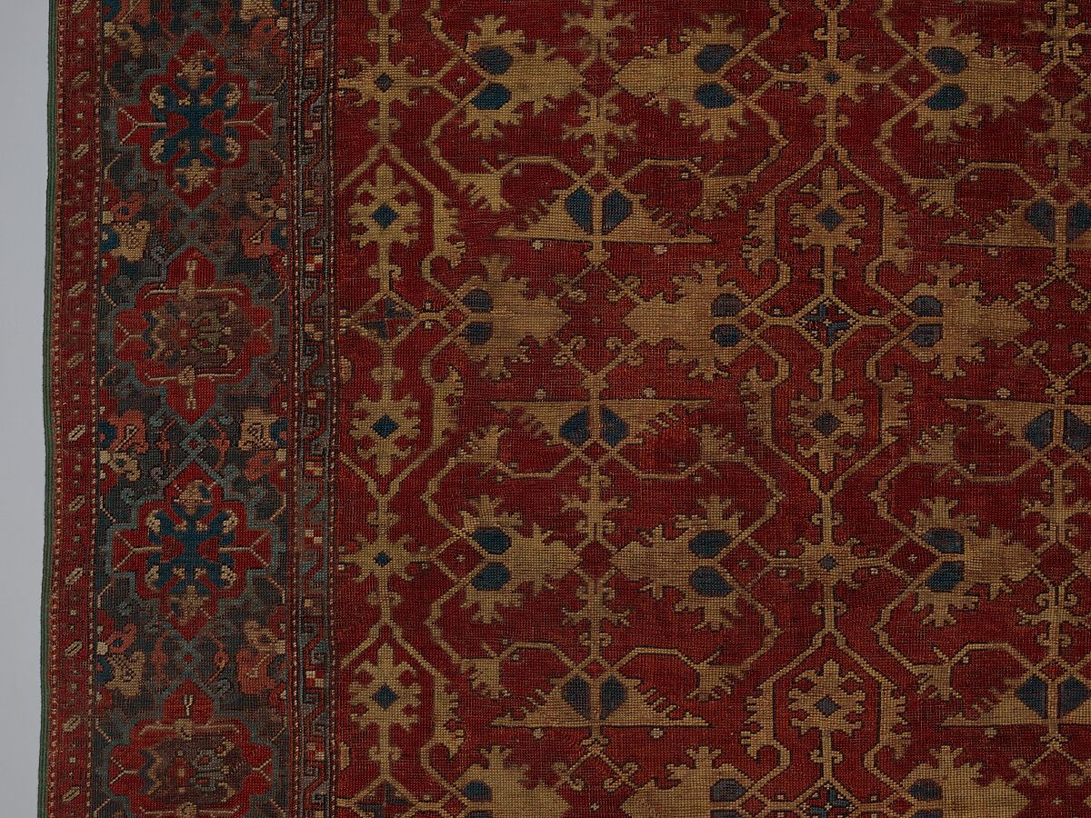 "Lotto" Carpet, Wool (warp, weft, and pile); symmetrically knotted pile
