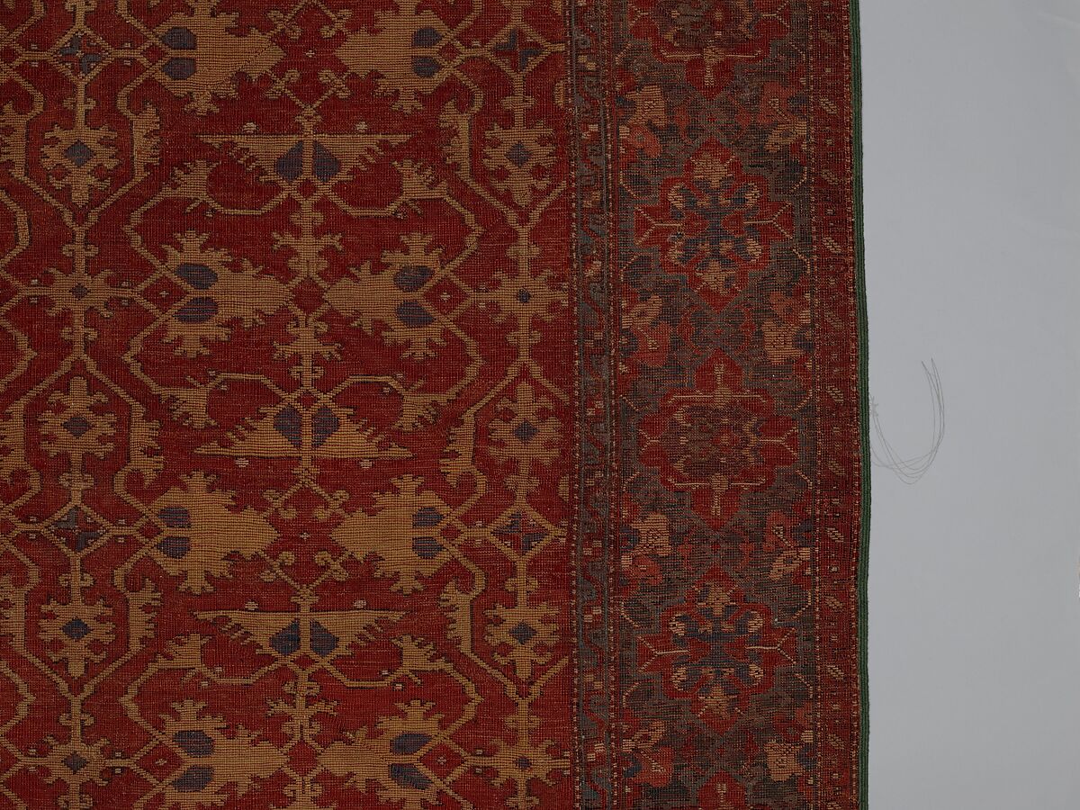 "Lotto" Carpet, Wool (warp, weft, and pile); symmetrically knotted pile