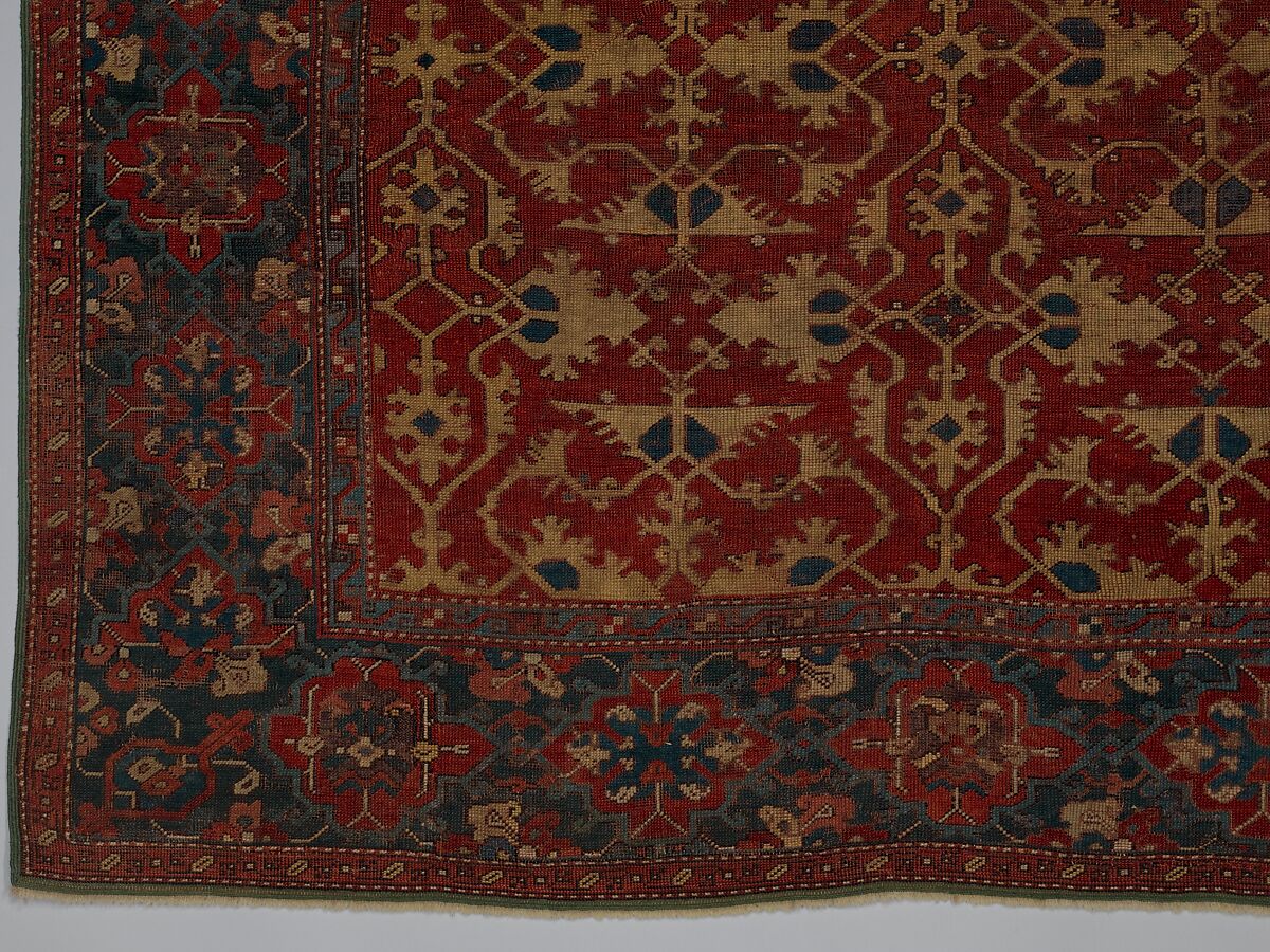 "Lotto" Carpet, Wool (warp, weft, and pile); symmetrically knotted pile