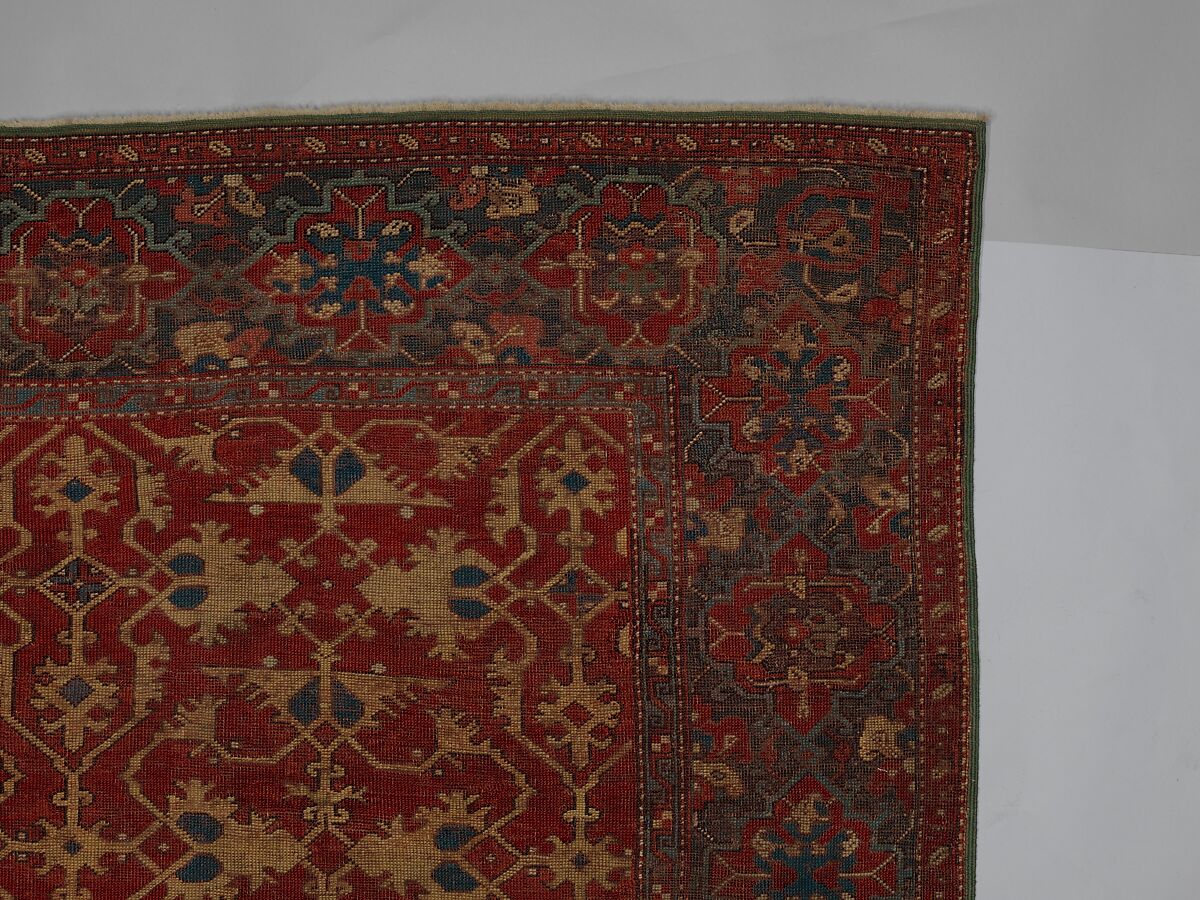 "Lotto" Carpet, Wool (warp, weft, and pile); symmetrically knotted pile