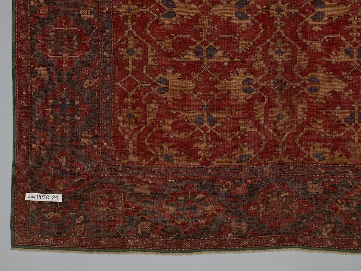 "Lotto" Carpet, Wool (warp, weft, and pile); symmetrically knotted pile