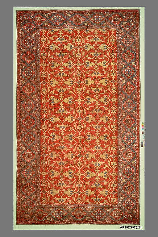 "Lotto" Carpet, Wool (warp, weft, and pile); symmetrically knotted pile