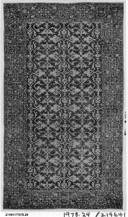 "Lotto" Carpet, Wool (warp, weft, and pile); symmetrically knotted pile