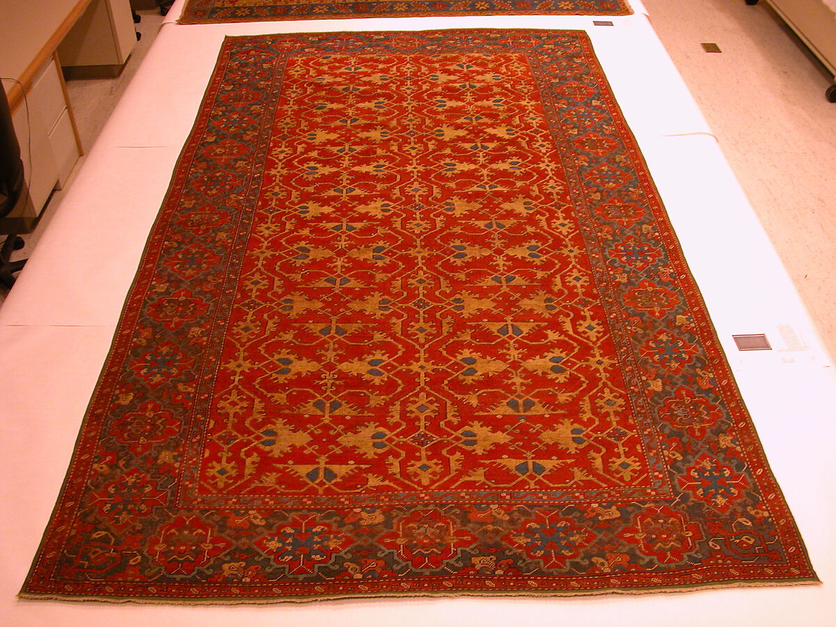 "Lotto" Carpet, Wool (warp, weft, and pile); symmetrically knotted pile
