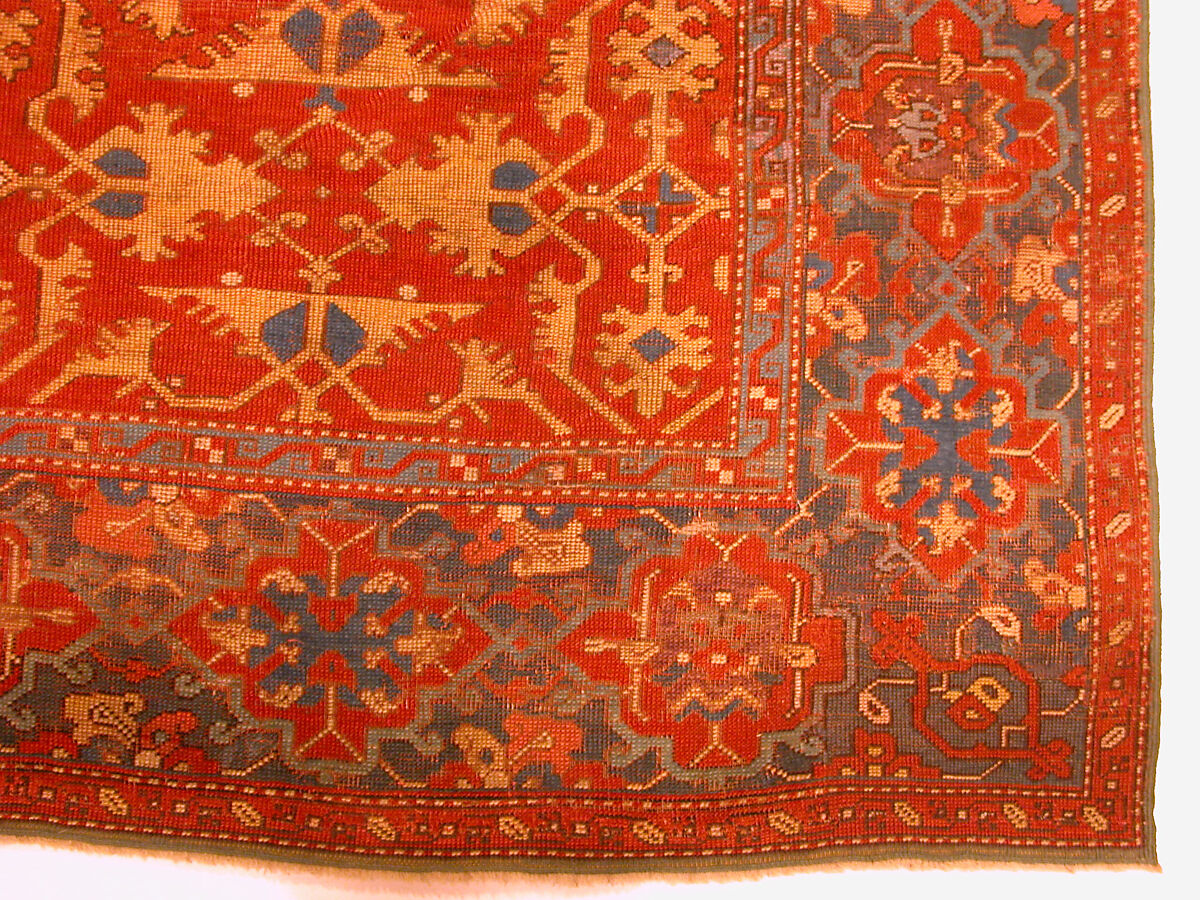 "Lotto" Carpet, Wool (warp, weft, and pile); symmetrically knotted pile