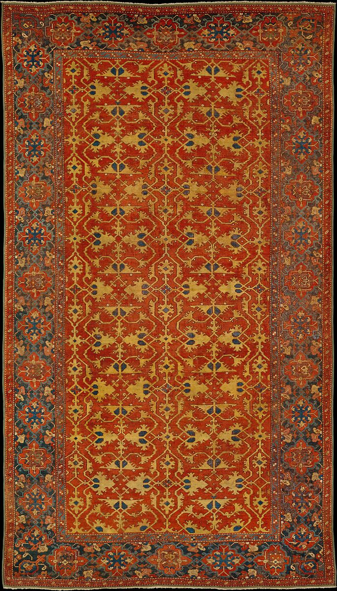 "Lotto" Carpet, Wool (warp, weft, and pile); symmetrically knotted pile 