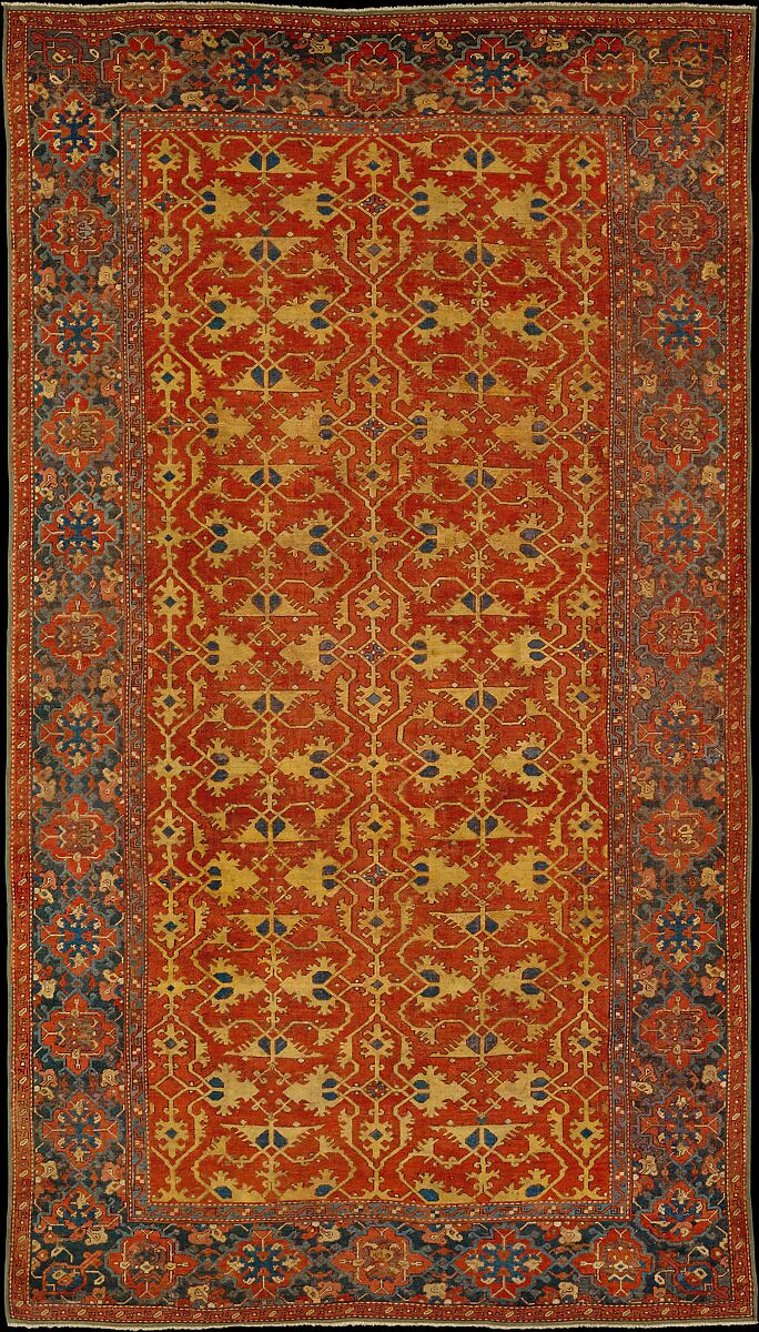 "Lotto" Carpet, Wool (warp, weft, and pile); symmetrically knotted pile