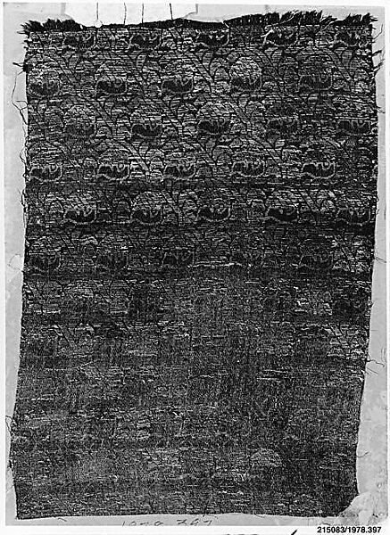 Textile Fragment (Kinkhab), Silk and metal wrapped yarn 