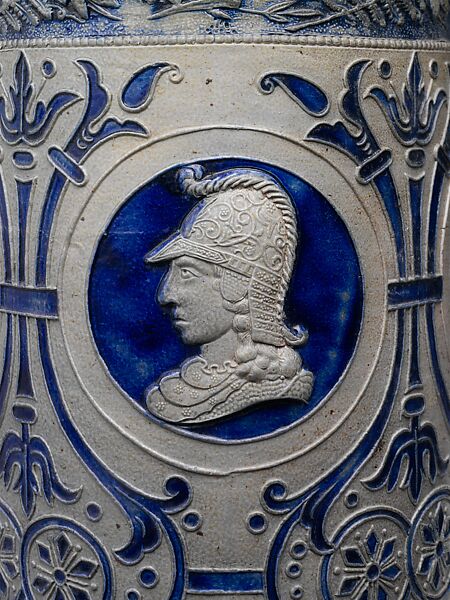 Jardinière and pedestal, Charles Wingender and Brother, Stoneware, American