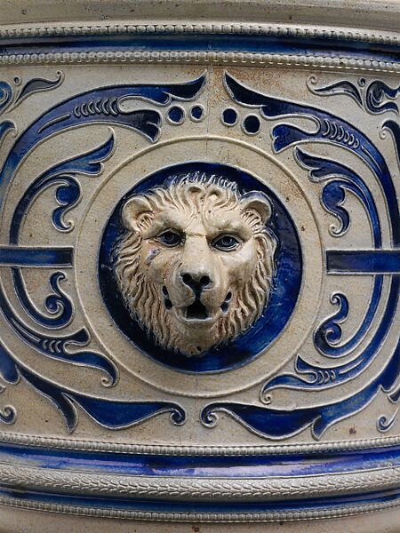 Jardinière and pedestal, Charles Wingender and Brother, Stoneware, American