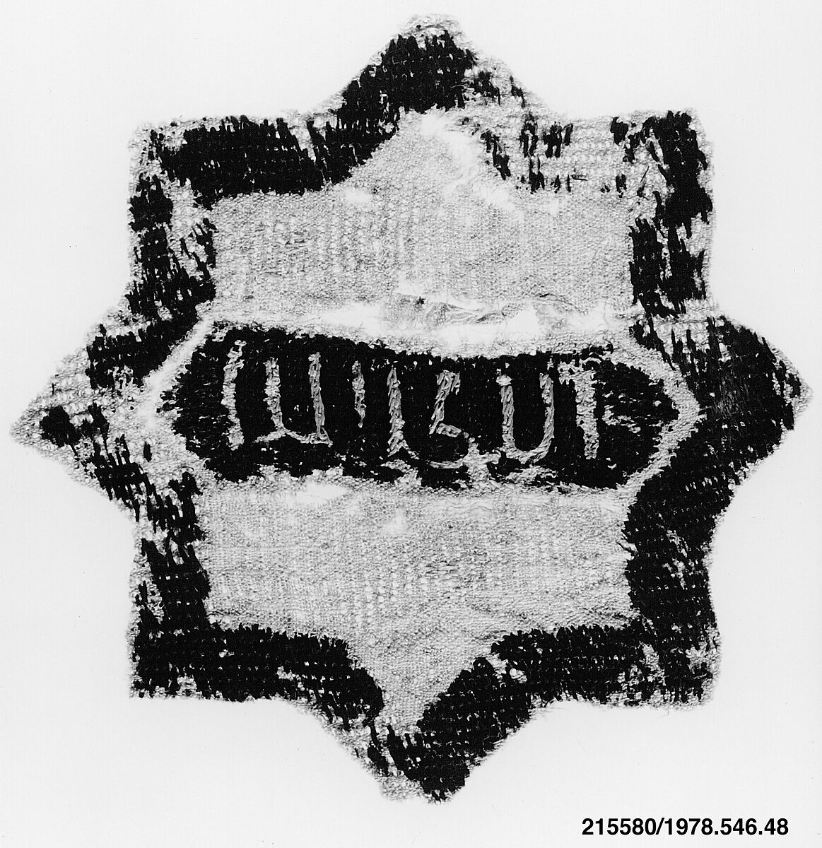 Blazon, Linen; embroidered with silk