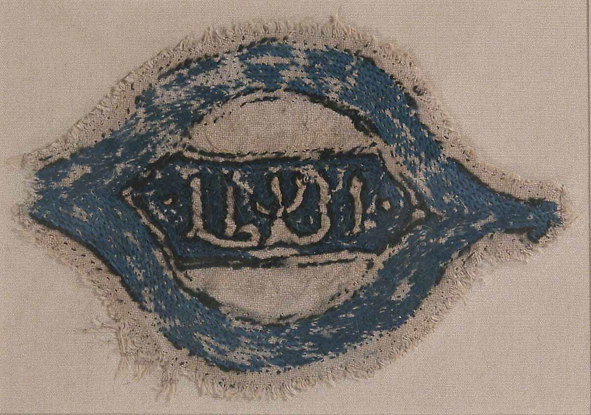 Blazon, Linen; embroidered with silk 