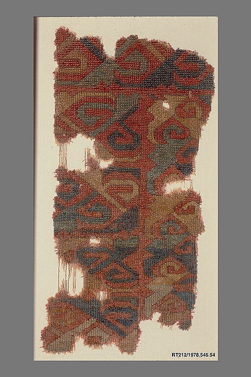 Carpet Fragment, Wool (warp, weft, and pile); symmetrically knotted pile