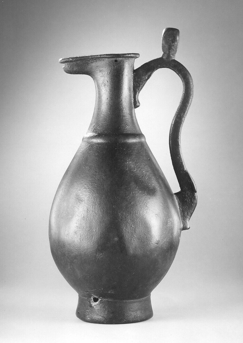 Ewer with Protruding Lip, Bronze; cast