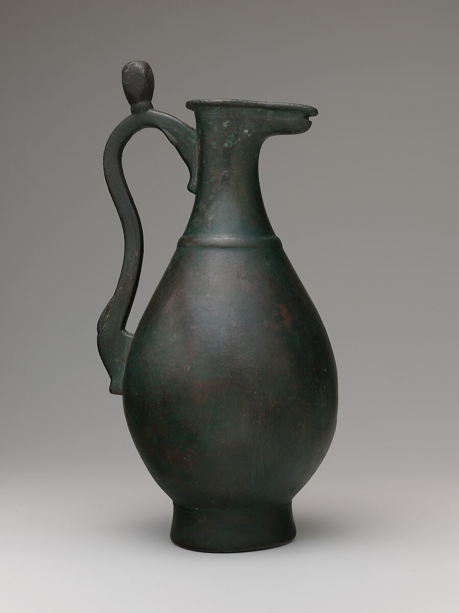 Ewer with Protruding Lip, Bronze; cast 