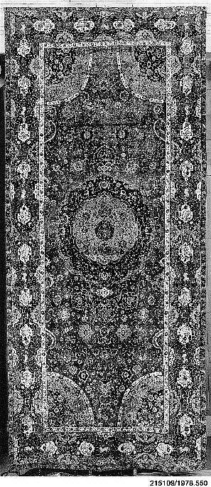 The Seley Carpet, Silk (warp), cotton (weft), wool (weft and pile); asymmetrically knotted pile 