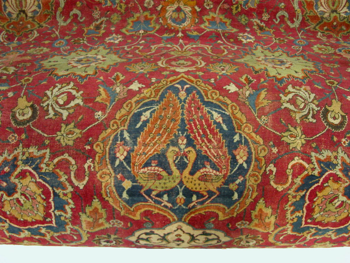The Seley Carpet, Silk (warp), cotton (weft), wool (weft and pile); asymmetrically knotted pile 