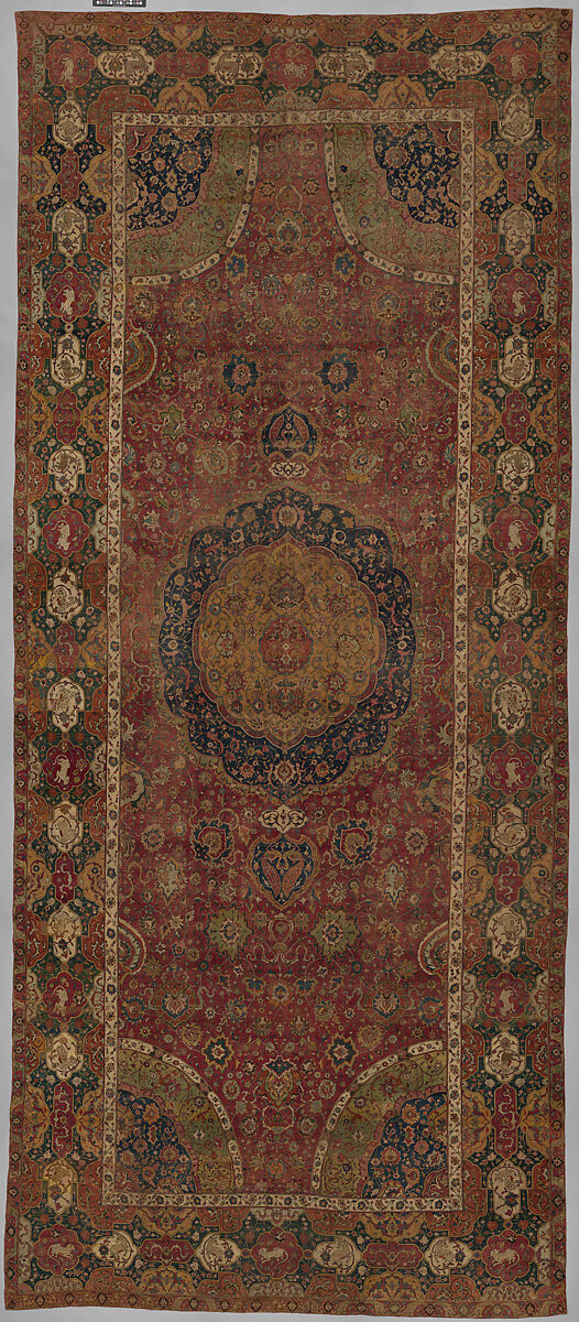 The Seley Carpet, Silk (warp), cotton (weft), wool (weft and pile); asymmetrically knotted pile  