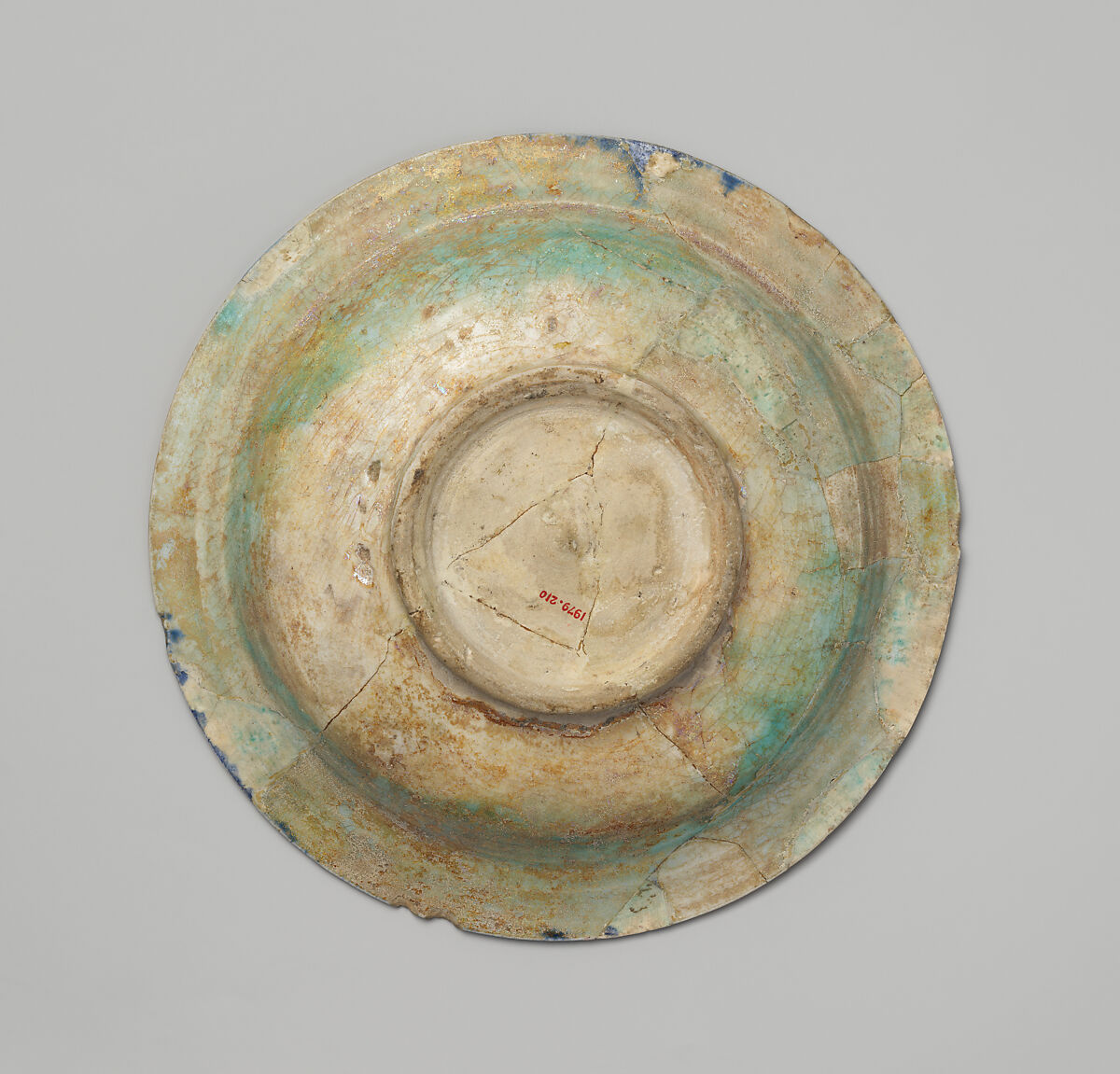 Dish, Stonepaste; carved, incised, polychrome painted under a transparent glaze (Laqabi ware)