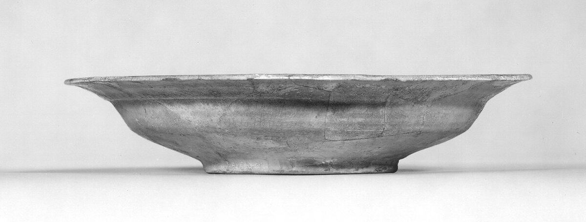 Dish, Stonepaste; carved, incised, polychrome painted under a transparent glaze (Laqabi ware)