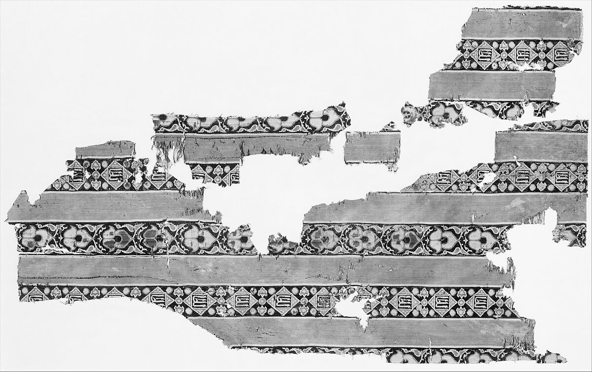 Textile Fragment, Silk; double weave