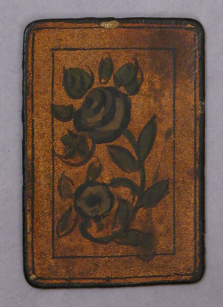 Playing Card, Paper, paint, lacquer, and gold 