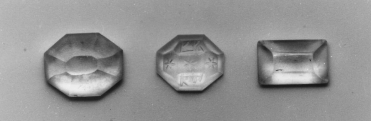 Ring Sealstone, Rock crystal; faceted