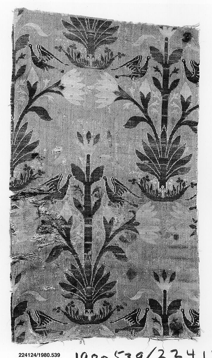 Textile Fragment, Silk; lampas